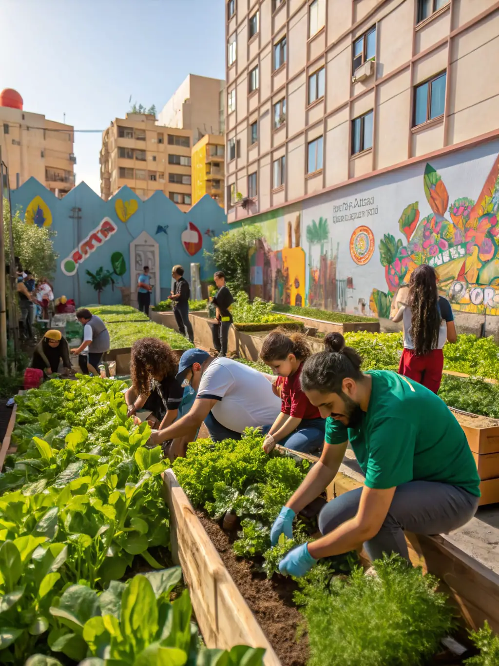 A community garden project supported by CGO, demonstrating sustainable development initiatives and environmental responsibility.